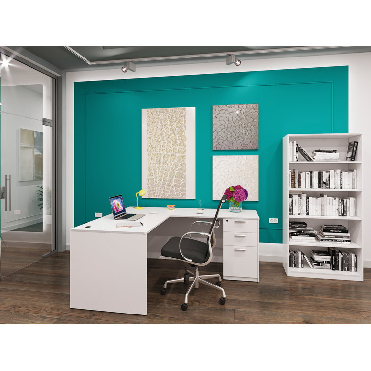 Latitude Run® LShape Desk and Chair Set Wayfair